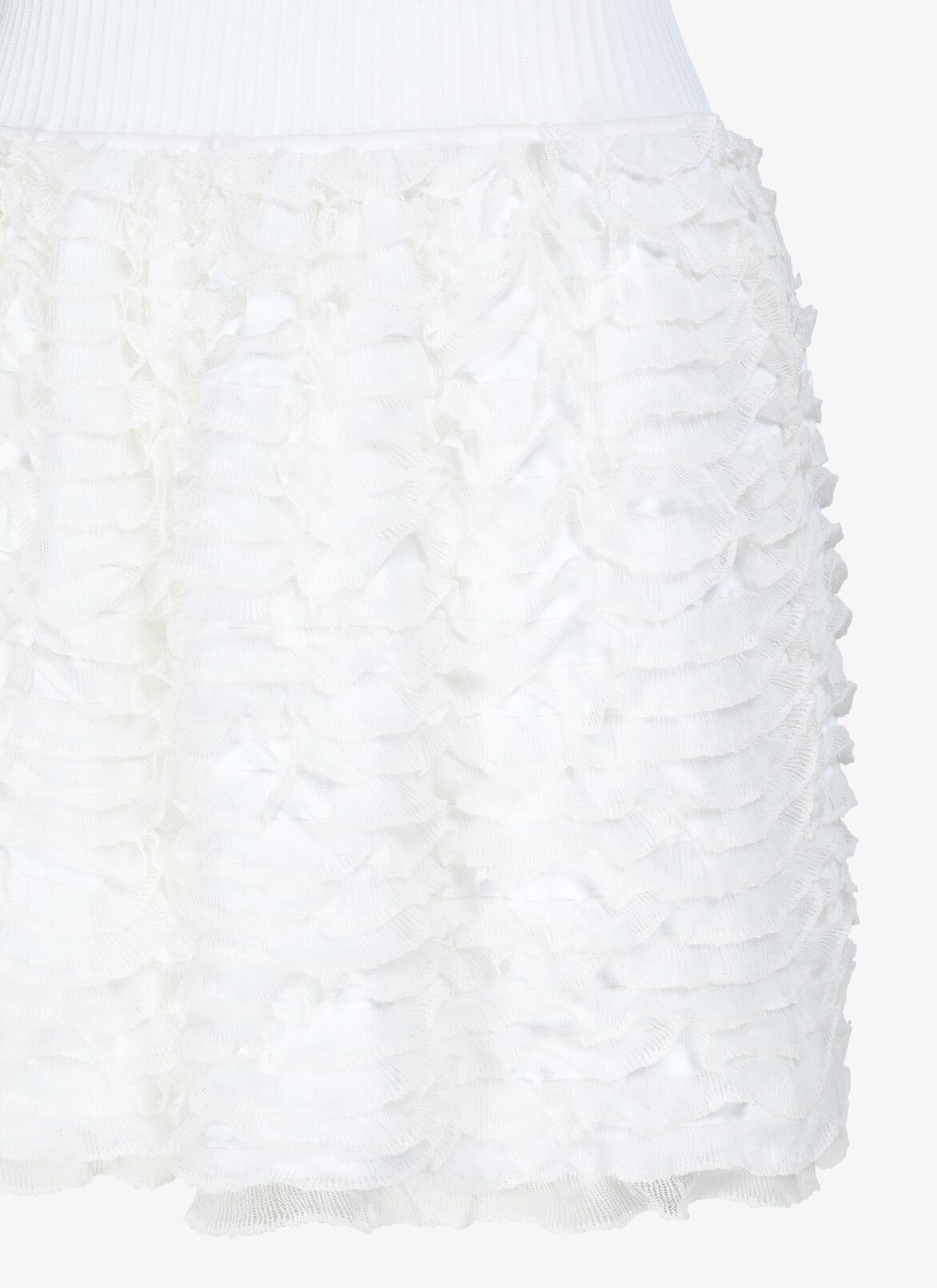 Mini Ruffled Skirt ALAÏA WHITE MINI RUFFLED SKIRT
